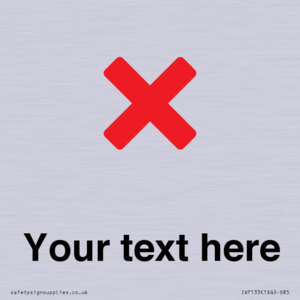 Custom plain background, red cross sign